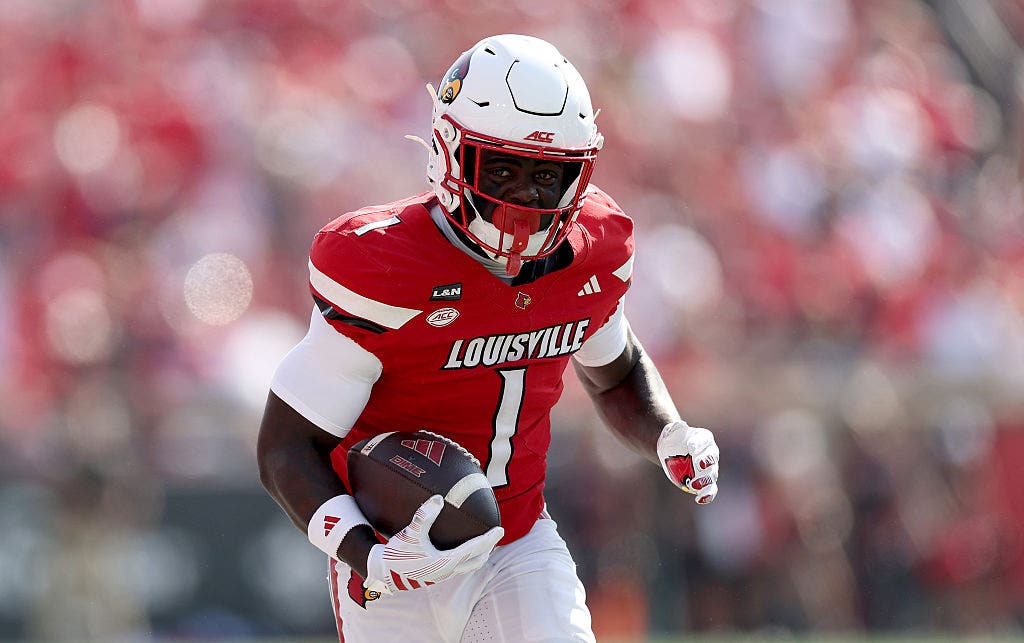Isaac Brown was tracking to be one of the best running backs in the 2027 draft. Did he add too much bulk in the offseason? (Photo by Andy Lyons/Getty Images)