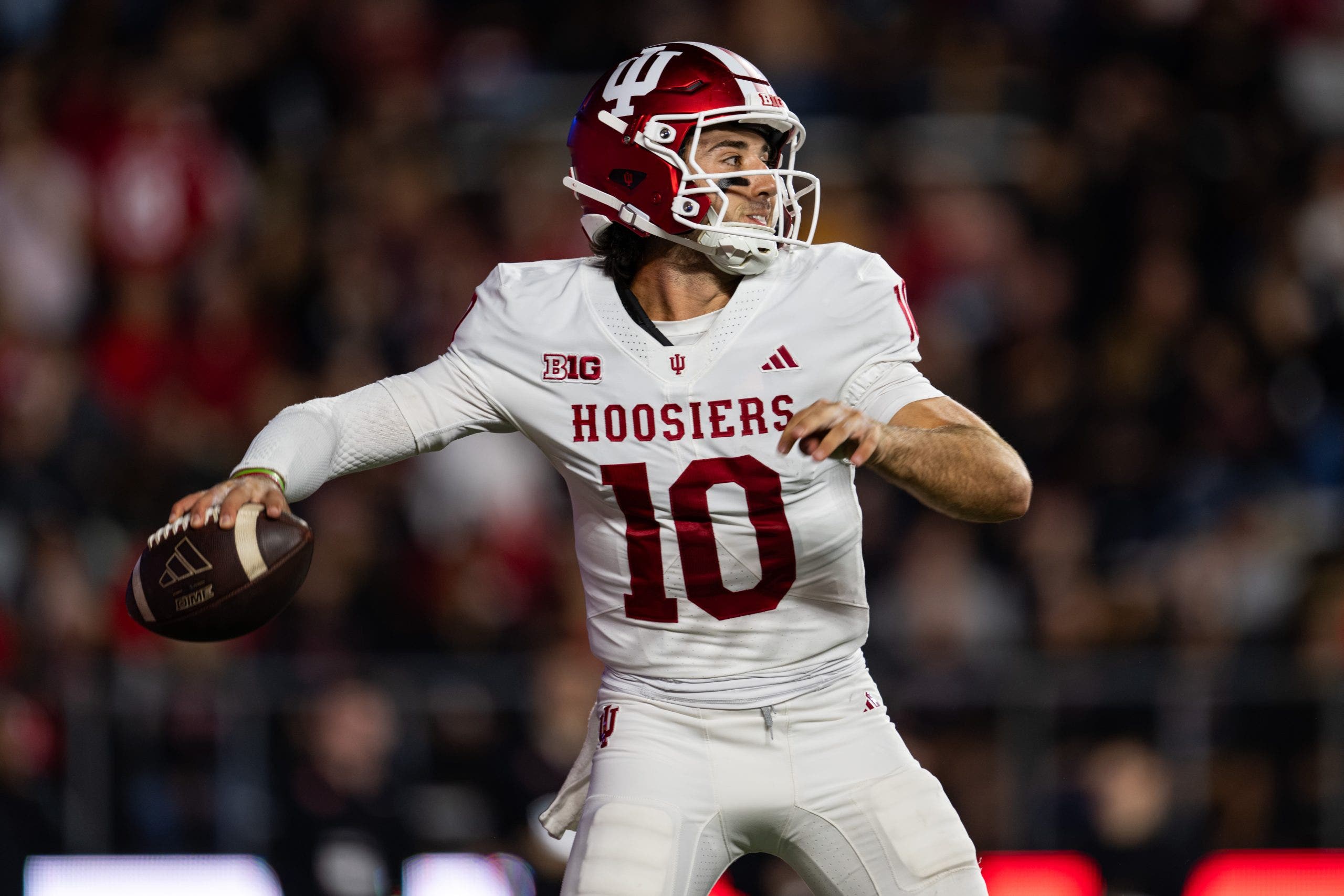 Josh Hoover hasn't thrown an interception over Indiana's first five games. (Photo by Dan Squicciarini/NurPhoto via Getty Images)
