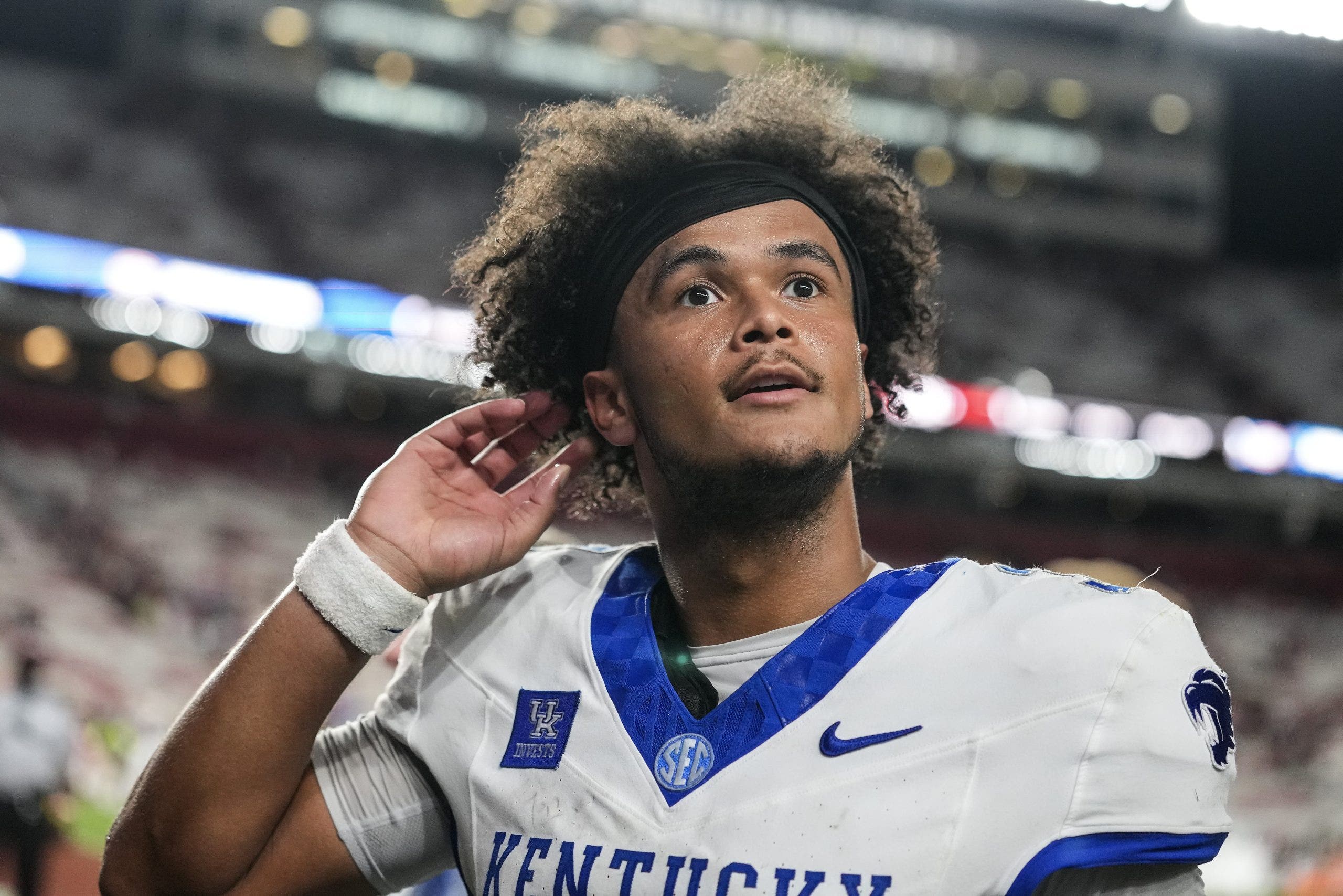 Kentucky quarterback Kenny Minchey has thrown 11 touchdowns and just one interception this season. (Photo by Matt Kelley/Getty Images)