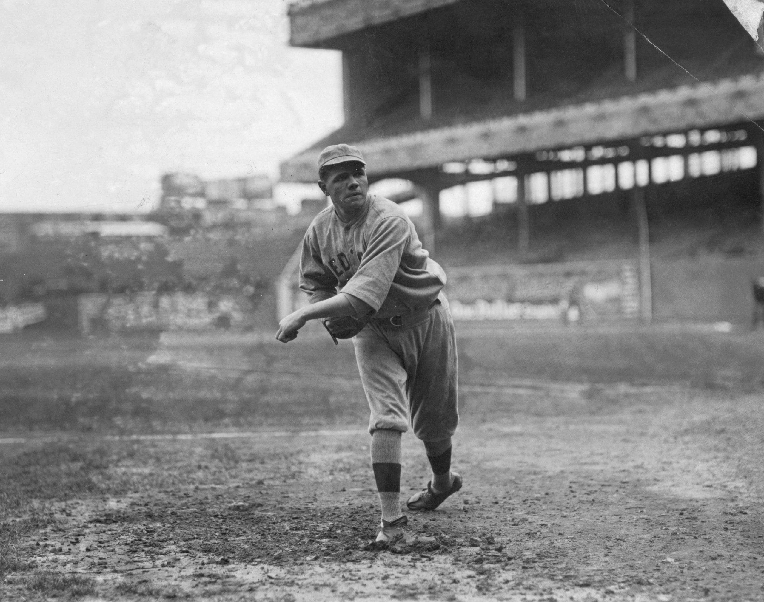 Before becoming a Yankees' legend, Babe Ruth won three World Series with the Red Sox. (Photo by George Rinhart/Corbis via Getty Images)