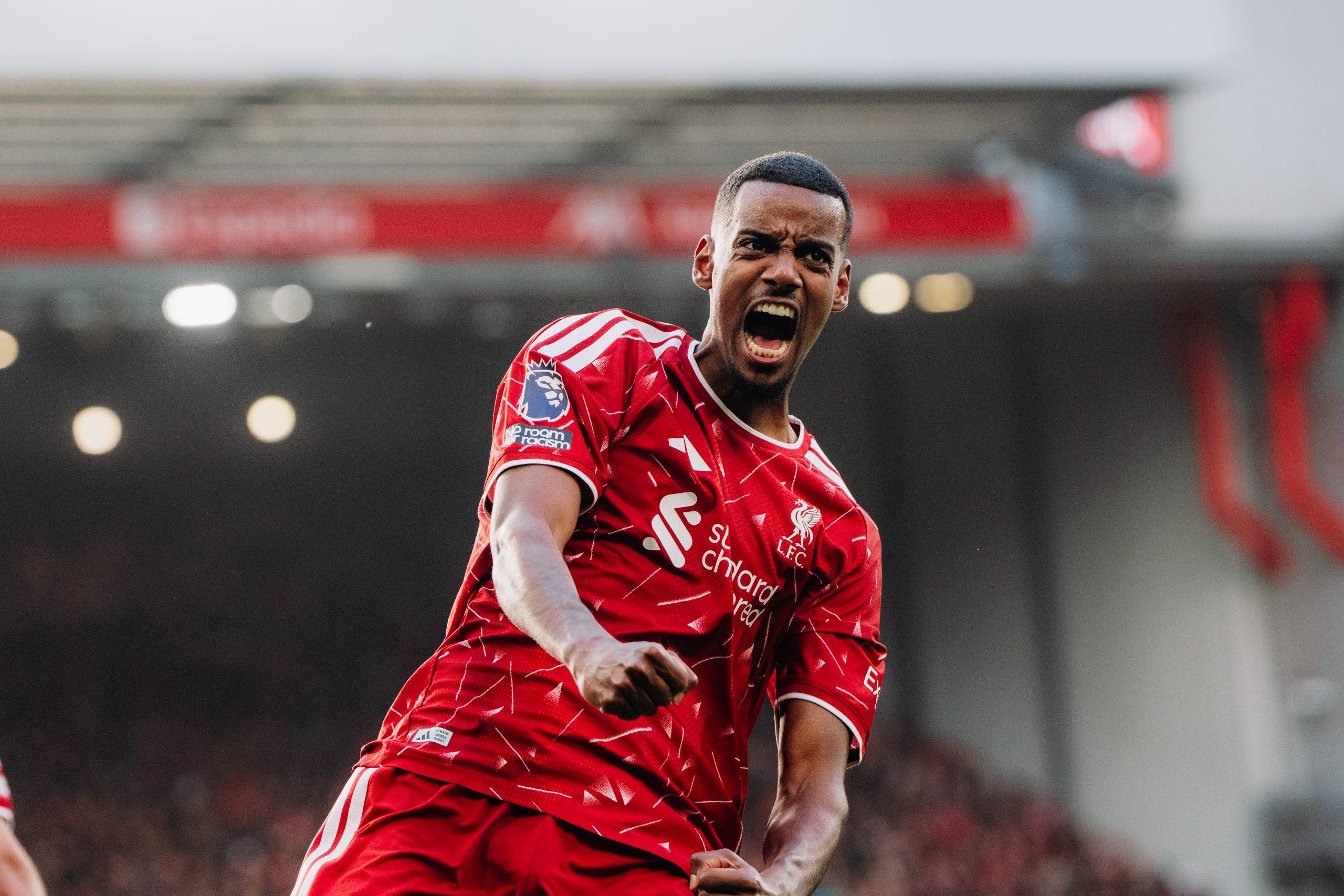 Alexander Isak is finally turning a corner at Anfield. (Photo by Liverpool FC/Liverpool FC via Getty Images)