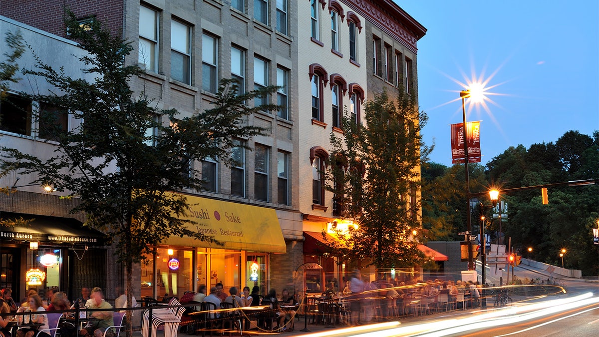 Downtown Ithaca, New York.