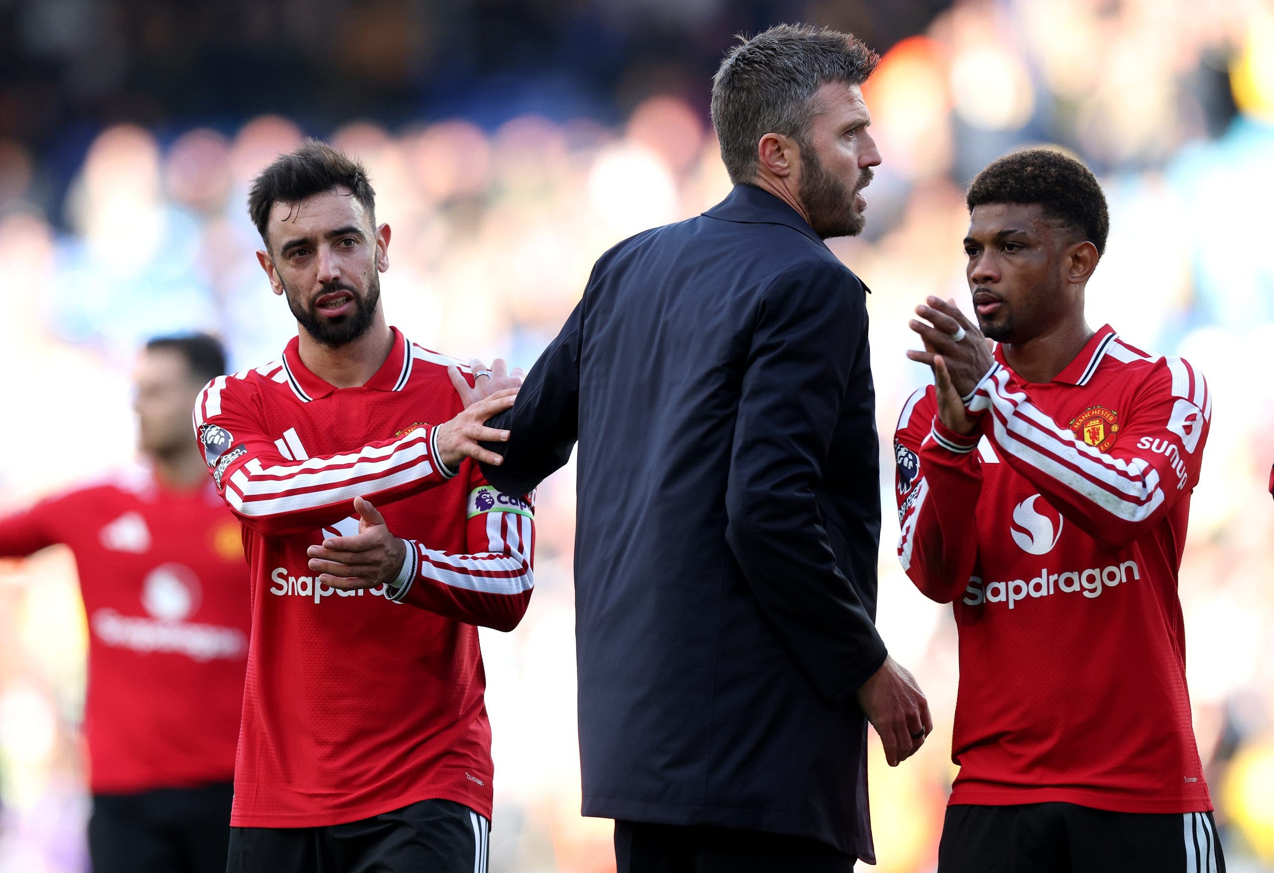 Will Manchester United show the door to Michael Carrick? (Photo by Michael Steele/Getty Images)