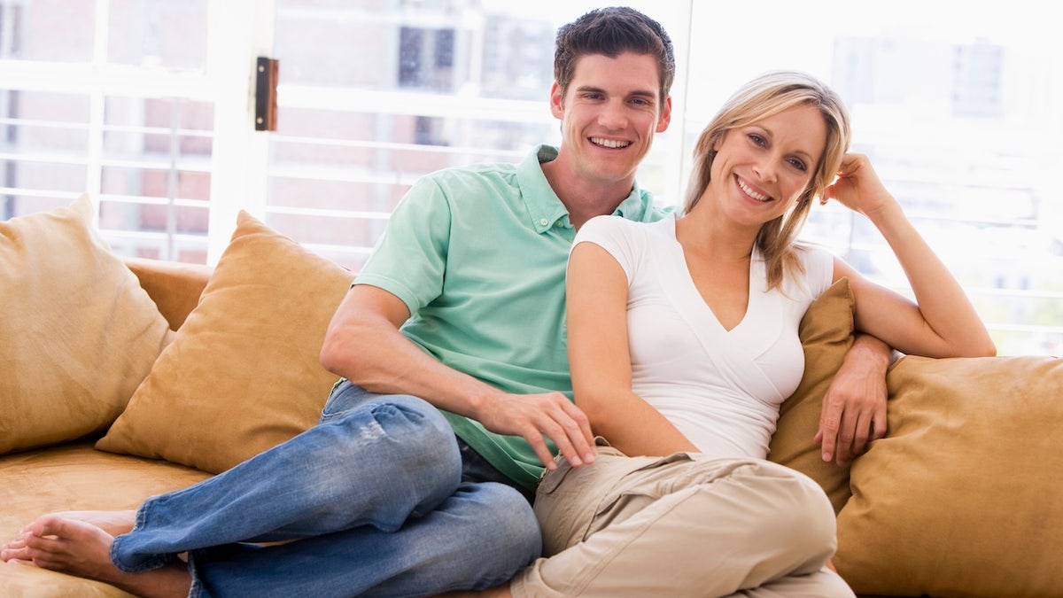 Older woman and younger man