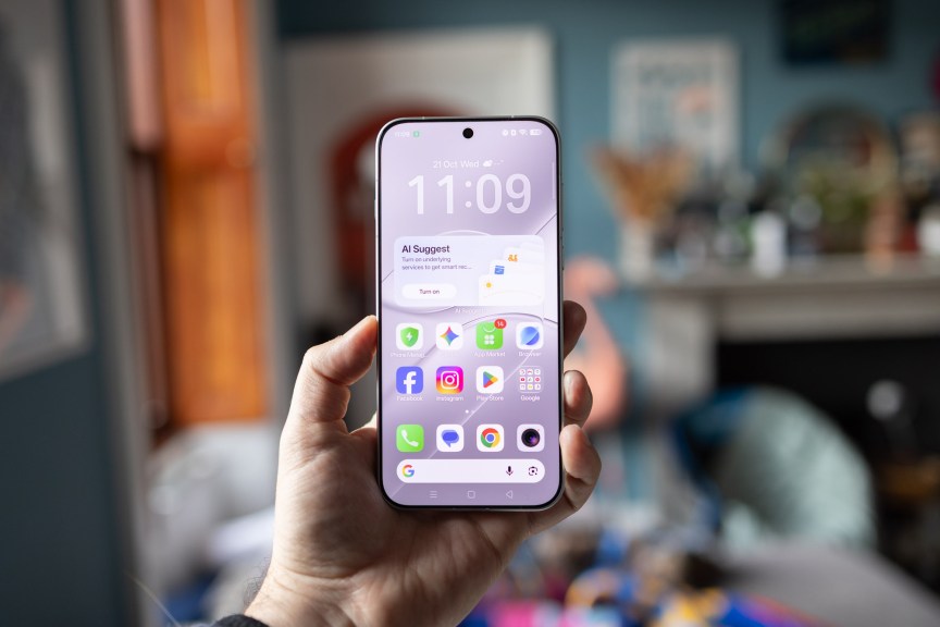 Image of a phone screen being held