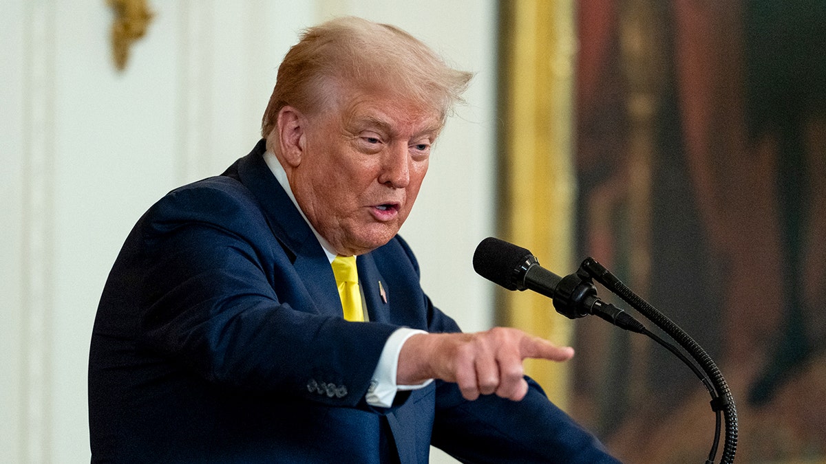 President Donald Trump points