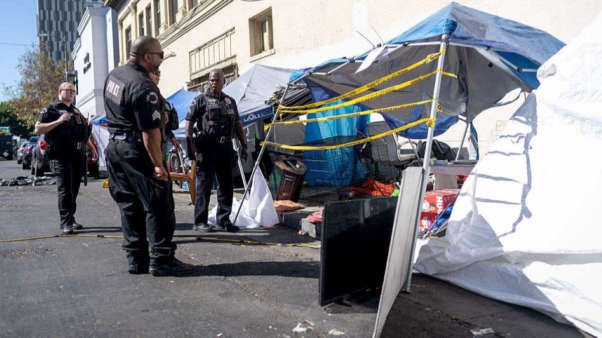 Police at Skid Row