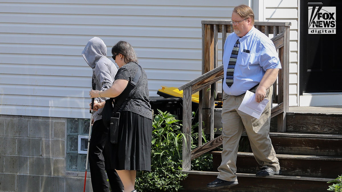The family of Thomas Crooks leaves the house in Bethel Park, Penn., on Thursday, August 1, 2024. Crooks died while attempting to assassinate President Donald Trump in Butler on July 13. ()